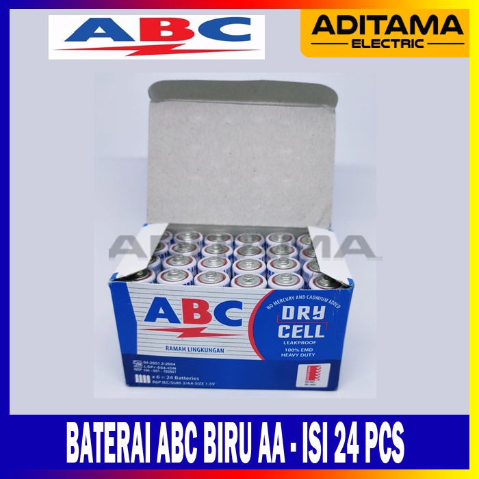 BATERAI ABC BIRU AA/ BATTERY ABC BIRU A2 | ISI 24 PCS