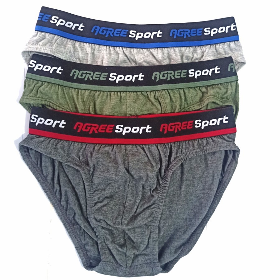 3 Pcs Celana Dalam Pria AGREE SPORT CD Underwear Pakaian Dalam AB11AGSJE