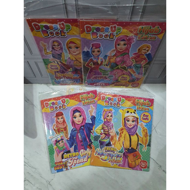 bongkar pasang kertas/mainan baju bajuan/Dress up-HIJAB