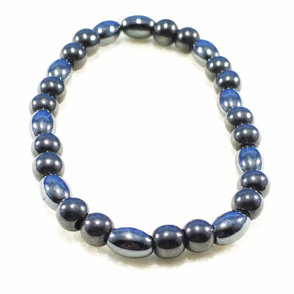 GELANG NATURAL HEMATITE - BADAR BESI NEMPEL MAGNET