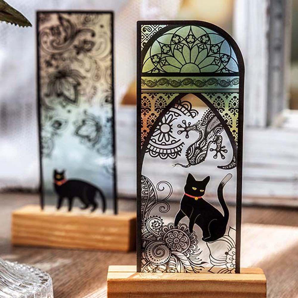 Agustina Bookmark Portable Black Cat Penanda Halaman Perlengkapan Alat Tulis Klip Buku