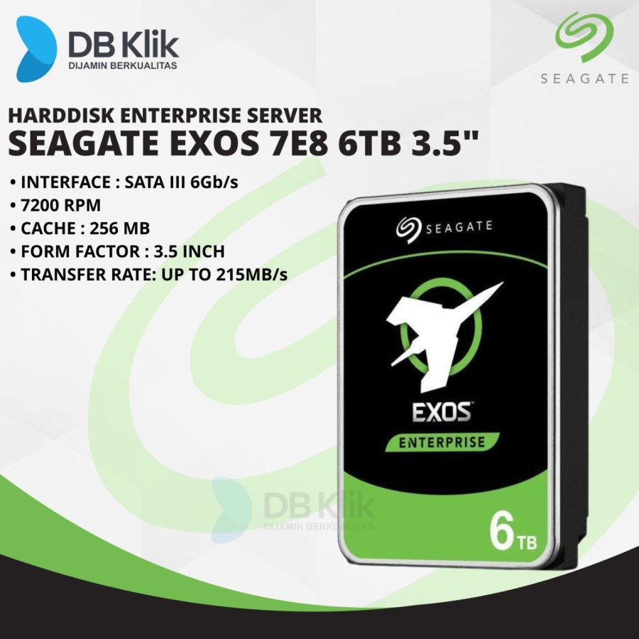 Harddisk Enterprise Server SEAGATE EXOS 7E8 6TB 3.5&quot; ST6000NM021A