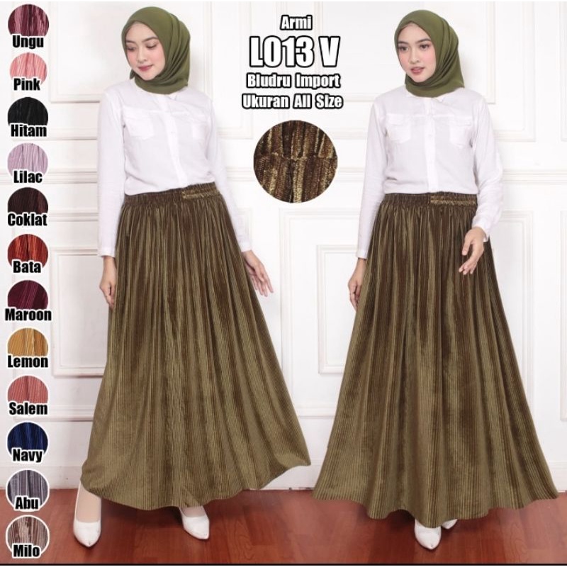 Rok velvet lidi beludru premium import L0013V