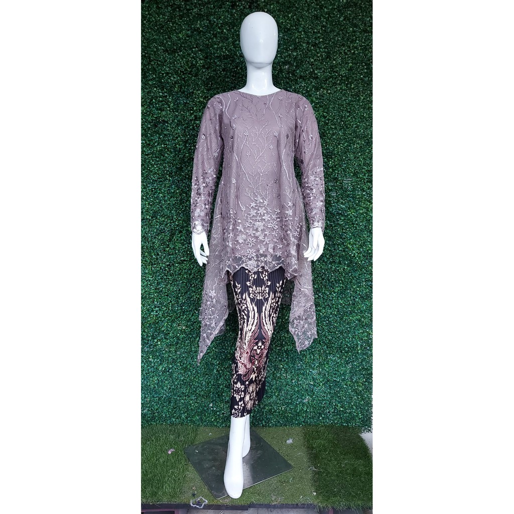 PROMO SET TUNIK TULLE MUTIARA BORDIR WARNA / SET TUNIK TULLE BORDIR WARNA