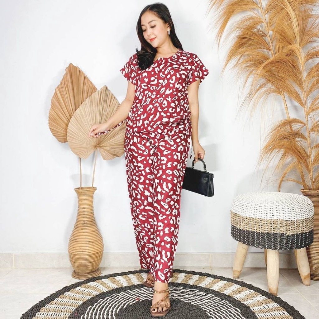 Daster Babydoll Panjang Bali-SET PAN BELIS MARON