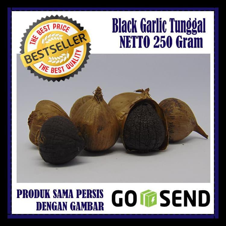 

BLACK GARLIC TUNGGAL 250 GRAM - BAWANG PUTIH HITAM TUNGGAL/LANANG