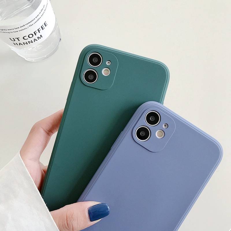 Soft Case Silikon TPU Warna Polos Untuk iPhone 11 Pro MAX 6 6s 7 8 Plus X XS SE 2020 2022 SE3