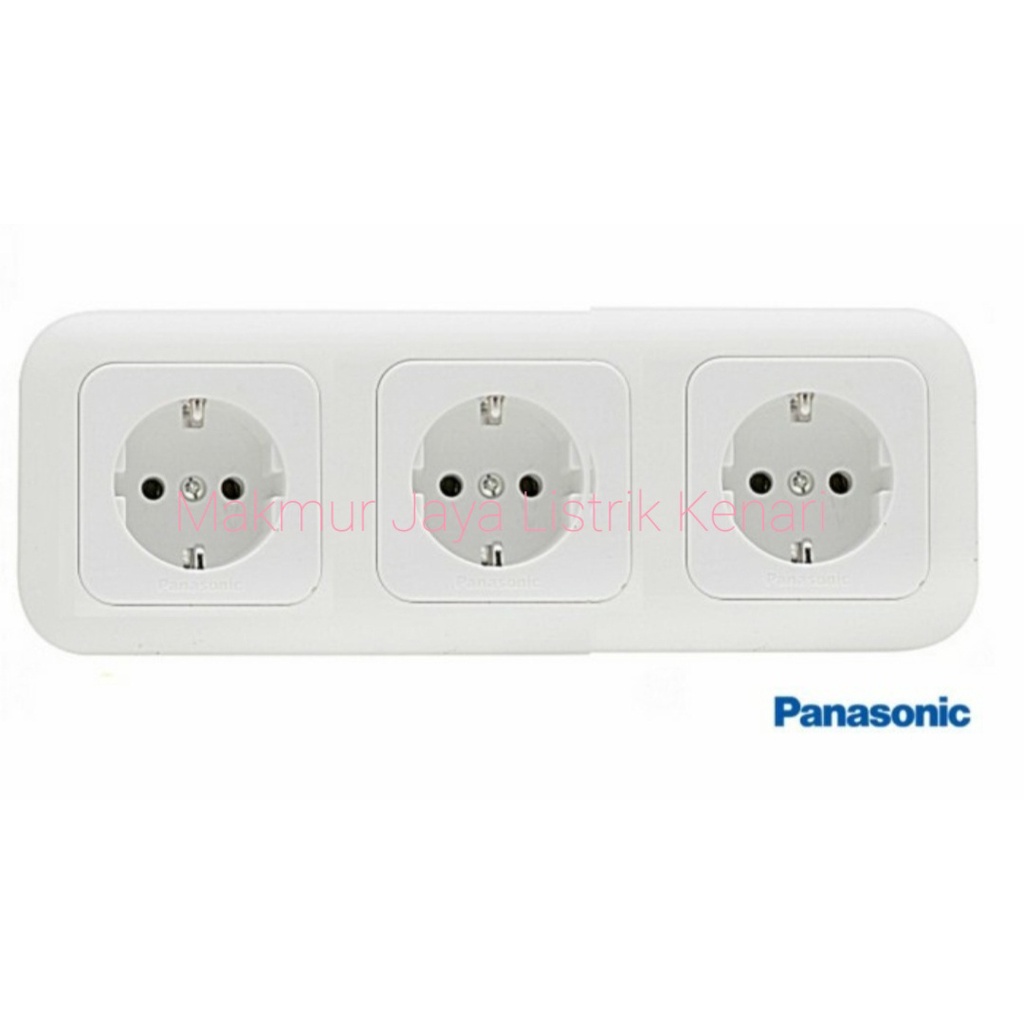 Panasonic Stop Kontak Arde CP (Child Protection) Triple 3gang SNI