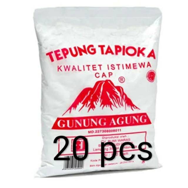 

Tapioka gunung agung 500gr per dus isi 20