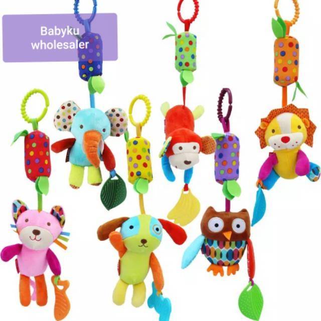 Mainan gantungan bayi rattle teether / baby hanging toys / mainan boneka gantungan stroller