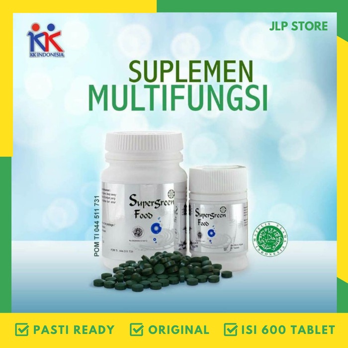 {cantikstore} SGF 600 Tablet / SuperGreen Food KK Chlorella  Spirulina - READY - 600 Tablet Limited