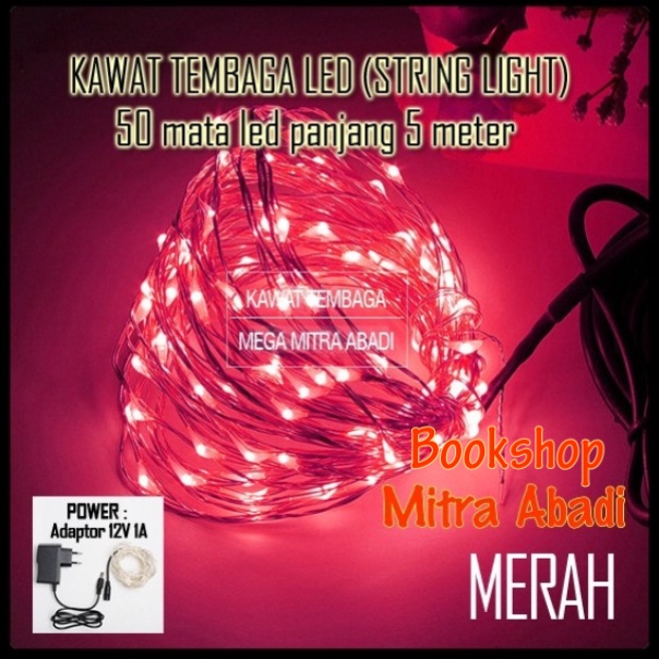 Lampu Natal LED Kawat Tembaga (String Light LED) 5 meter