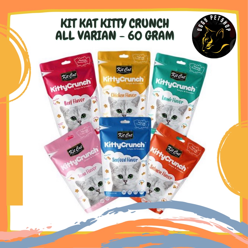 Snack Kucing Kit Cat Kitty Crunch 60gr All Varian Kitkat Semua Rasa Kitcat