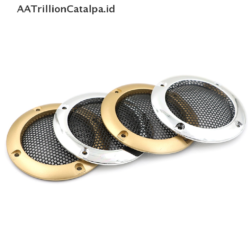 2pcs cover speaker Audio Bahan Logam mesh Bentuk Lingkaran Ukuran 2 inch