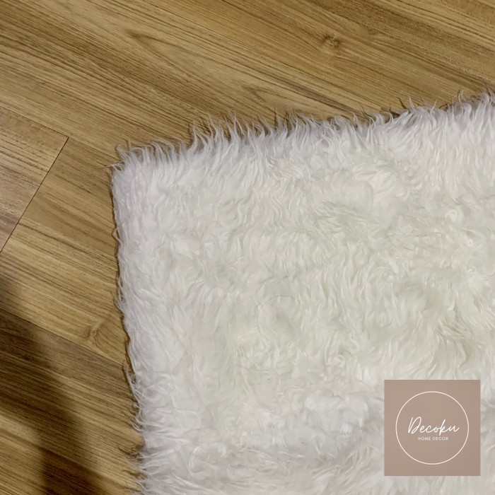 Jual Karpet Bulu Putih White Fur Carpet X Cm Shopee Indonesia