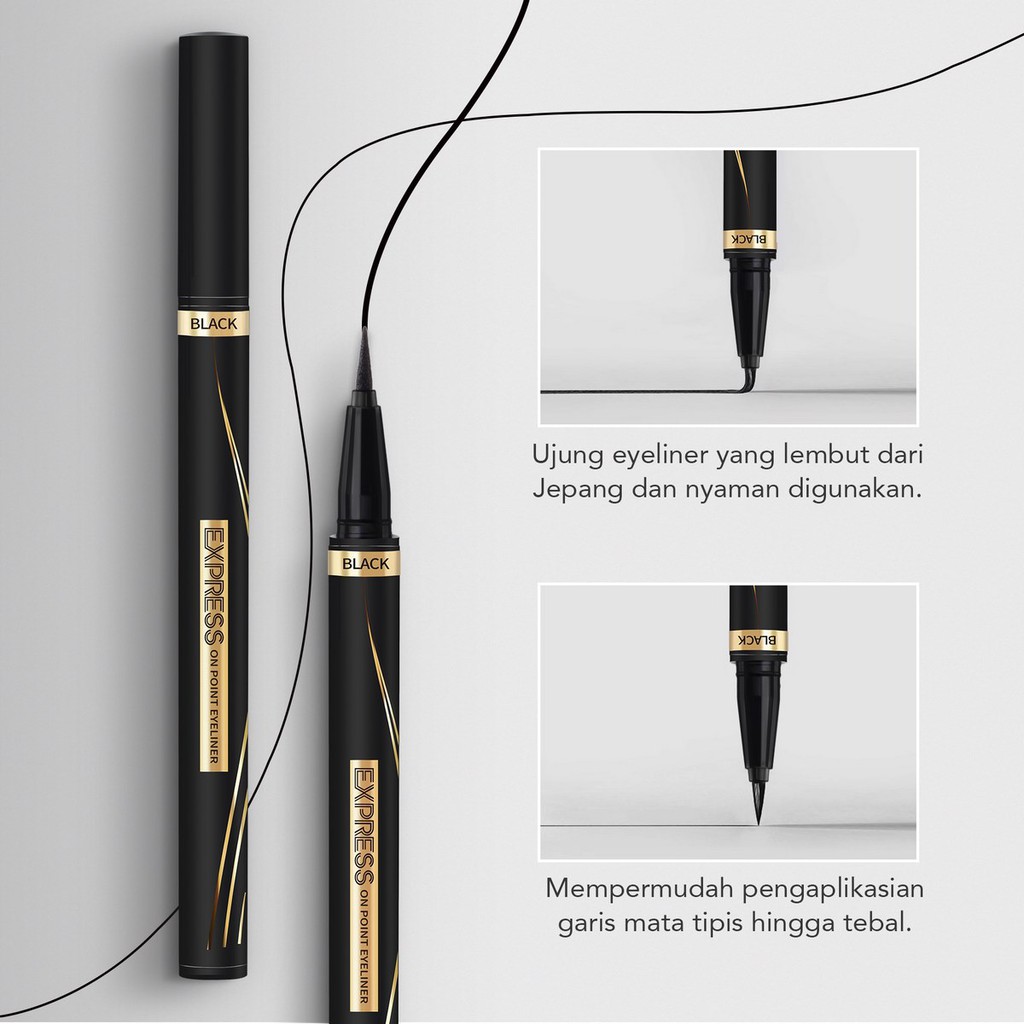 YOU Express On Point Eyeliner [Quick-set Formula, Ultra-soft Felt Tip, Up to 12H Long-wear]