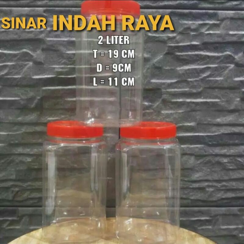 TOPLES 2 LITER / TOPLES CUPANG 2 LITER/ TOPLES IKAN HIAS/ TOPLES KUE + TUTUP