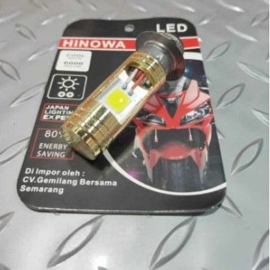 Lampu led depan H6 Bohlam Led Motor 2 Sisi HINOWA AC DC H6