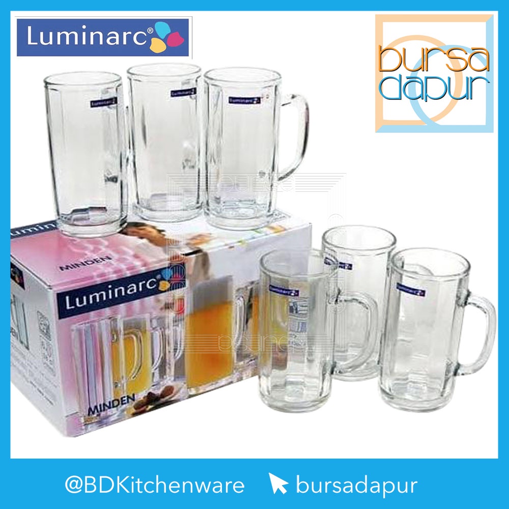 Luminarc Minden Beer Mug 38 cl / 380 ml (G2617) - SET 6 Pcs