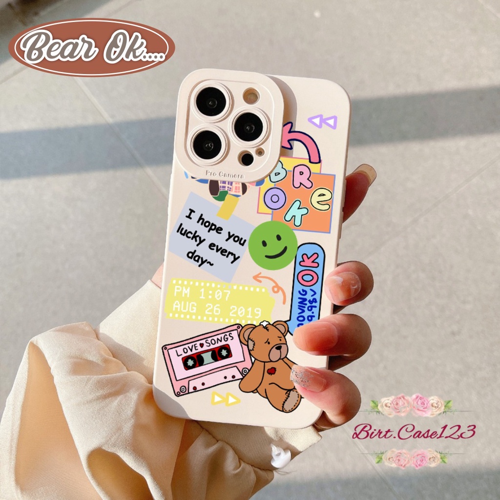 SOFTCASE PROCAMERA CUSTOM BEAR OPPO VIVO SAMSUNG REALME XIAOMI INFINIX FOR ALL TYPE BC6355