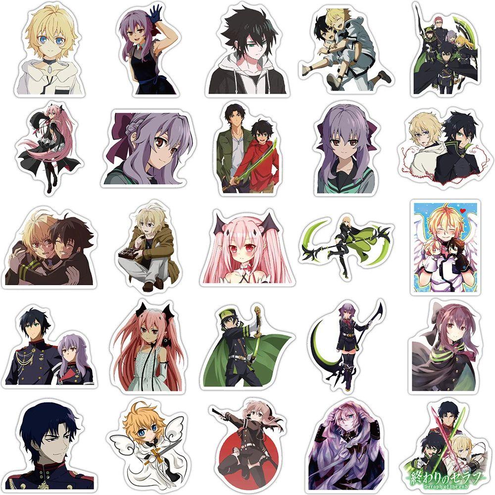 Agustina Seraph Of The End Stiker DIY Scrapbooking Tahan Air Laptop Self-Adhesive Alat Tulis Stiker Ponsel Dekorasi Graffiti Stiker