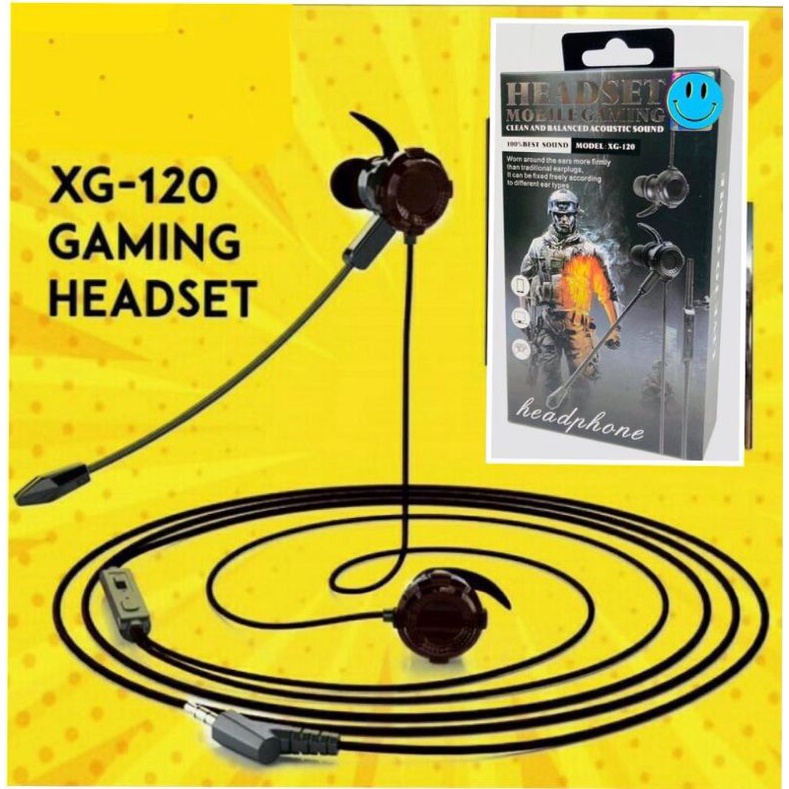 Headset Gaming XG-120 XG-220  Stereo Earphone plus Mic