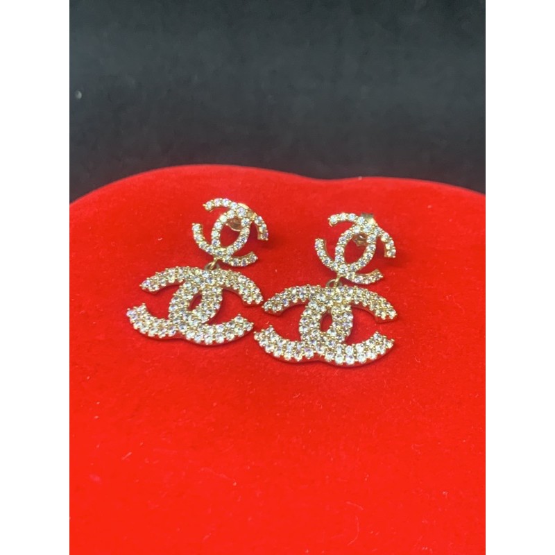 anting tusuk emas asli kadar 700 model bermata dengan skrup