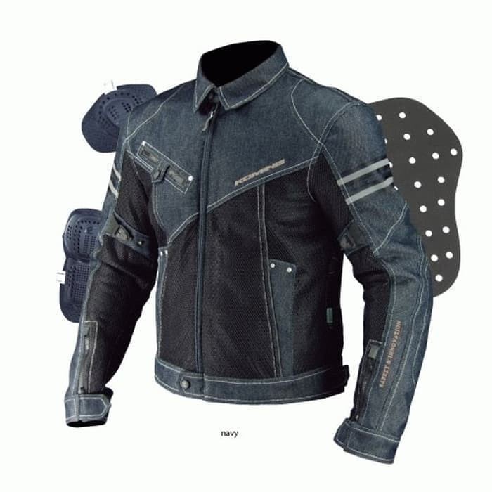 JAKET KOMINE JK 006 JACKET VINTAGE JEANS DENIM JK006 MESH RIDING motor