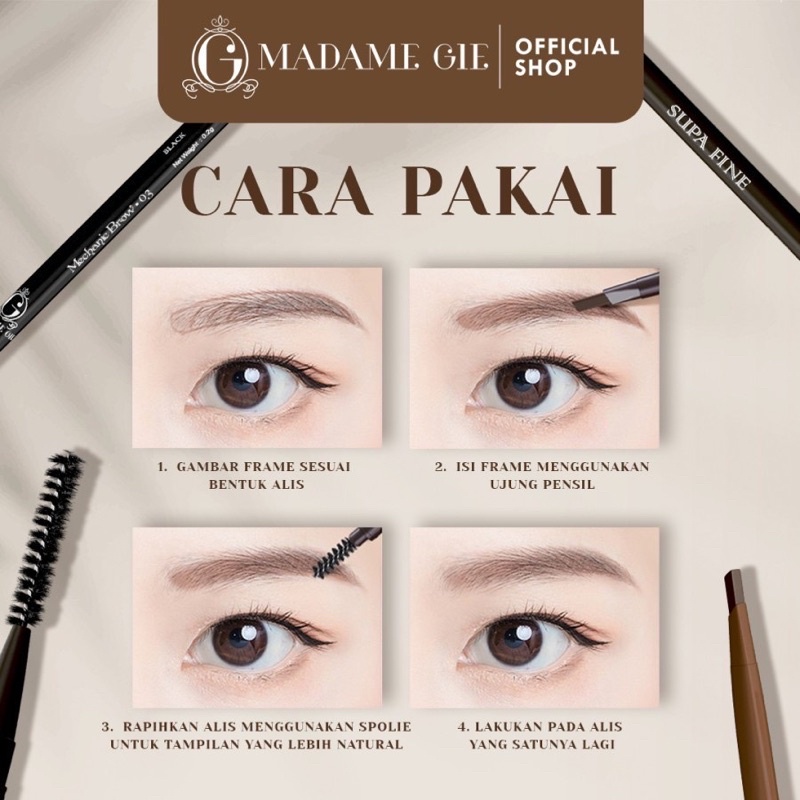 Madame Gie Supa Fine Mechanic Brow/ Eyebrow Pencil