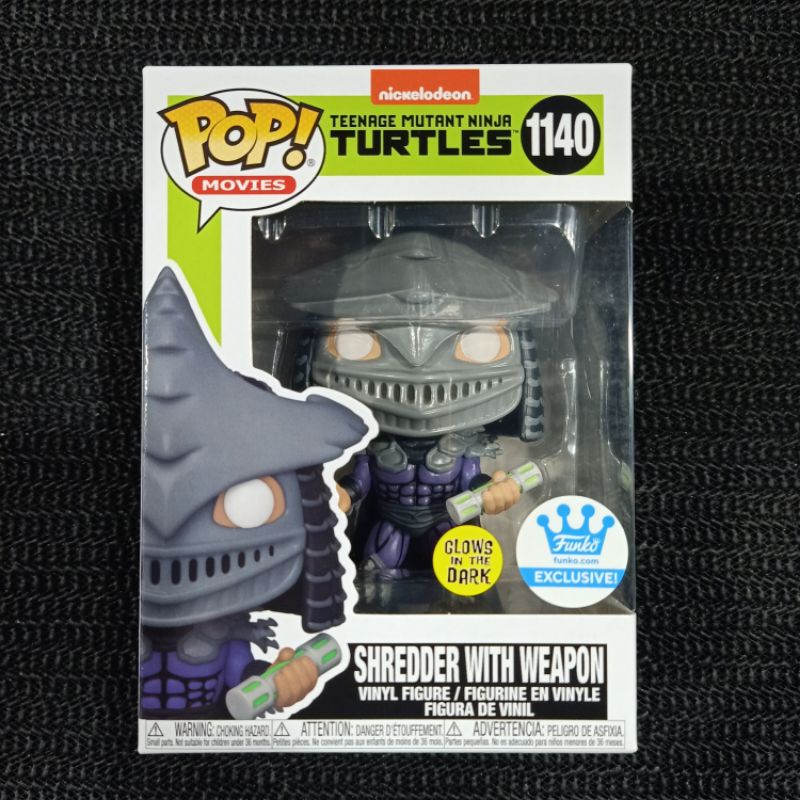 Funko Pop nickelodeon : TEENAGE MUTANT NINJA TURTLES : SHREDDER WITH WEAPON #1140 (Glows in The Dark