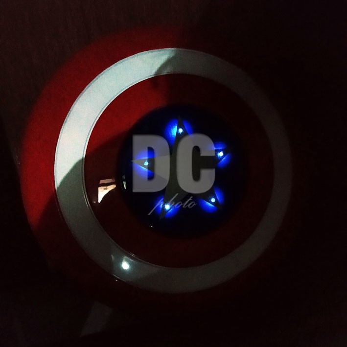 Tameng Captain America LED Mainan Perisai Marvels Superhero Musik &amp; Lampu