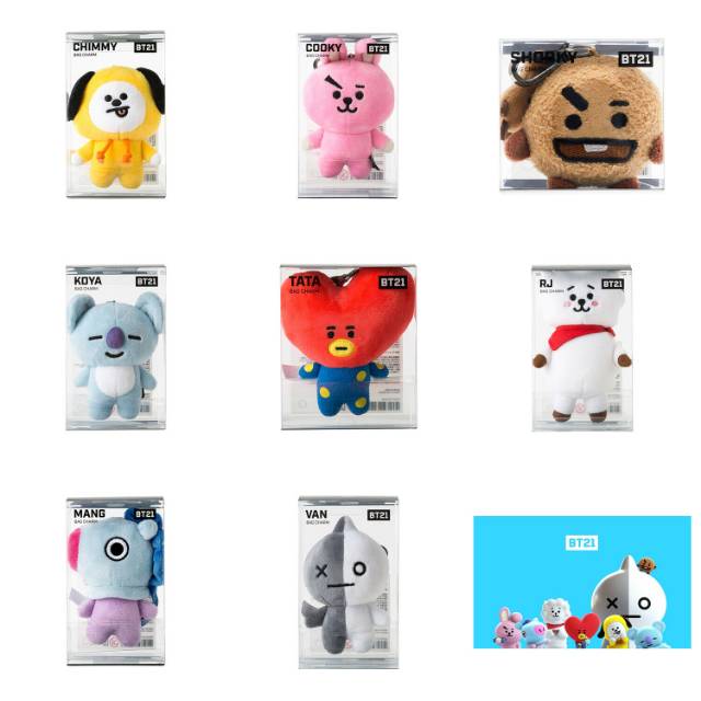 BT21 Plush Bag Charm