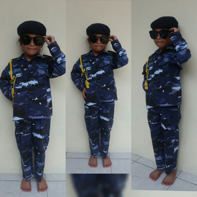 Baju profesi anak Paud/seragam profesi anak Tk TNI AU/baju carnaval Anak TNI AU