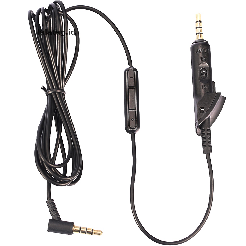 (Flyag) Kabel Audio Pengganti Dengan Mic Untuk Headphone QuietComfort QC15 Kabel Audio Pengganti Dengan Mic Warna Hitam Untuk Headphone QuietComfort QC15 Penggantian Penggantian