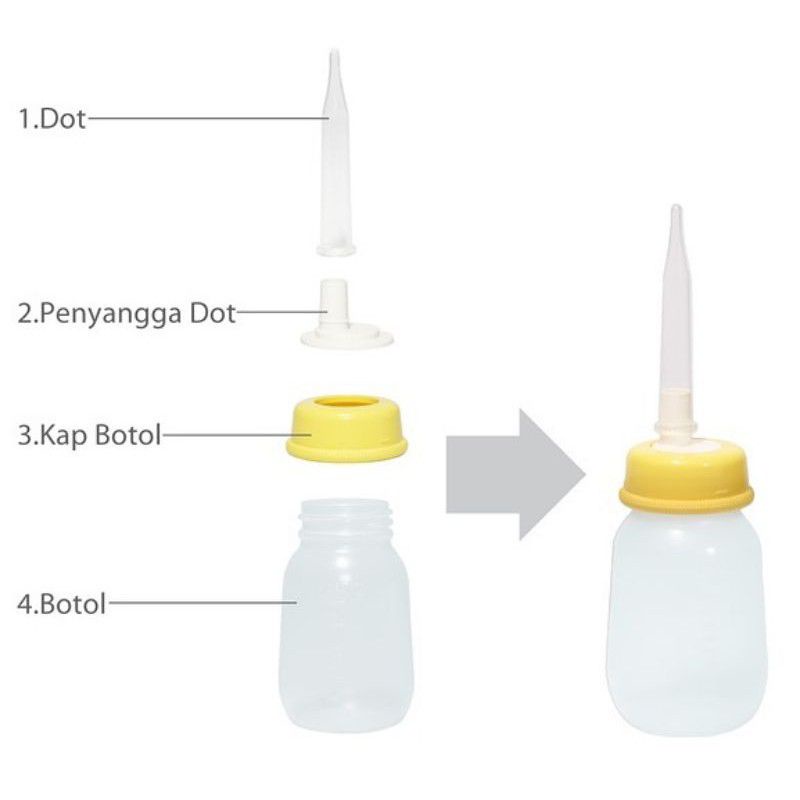 preloved botol dot susu / pigeon dengan pipet panjang / pigeon feeder with long silicone nipple / me