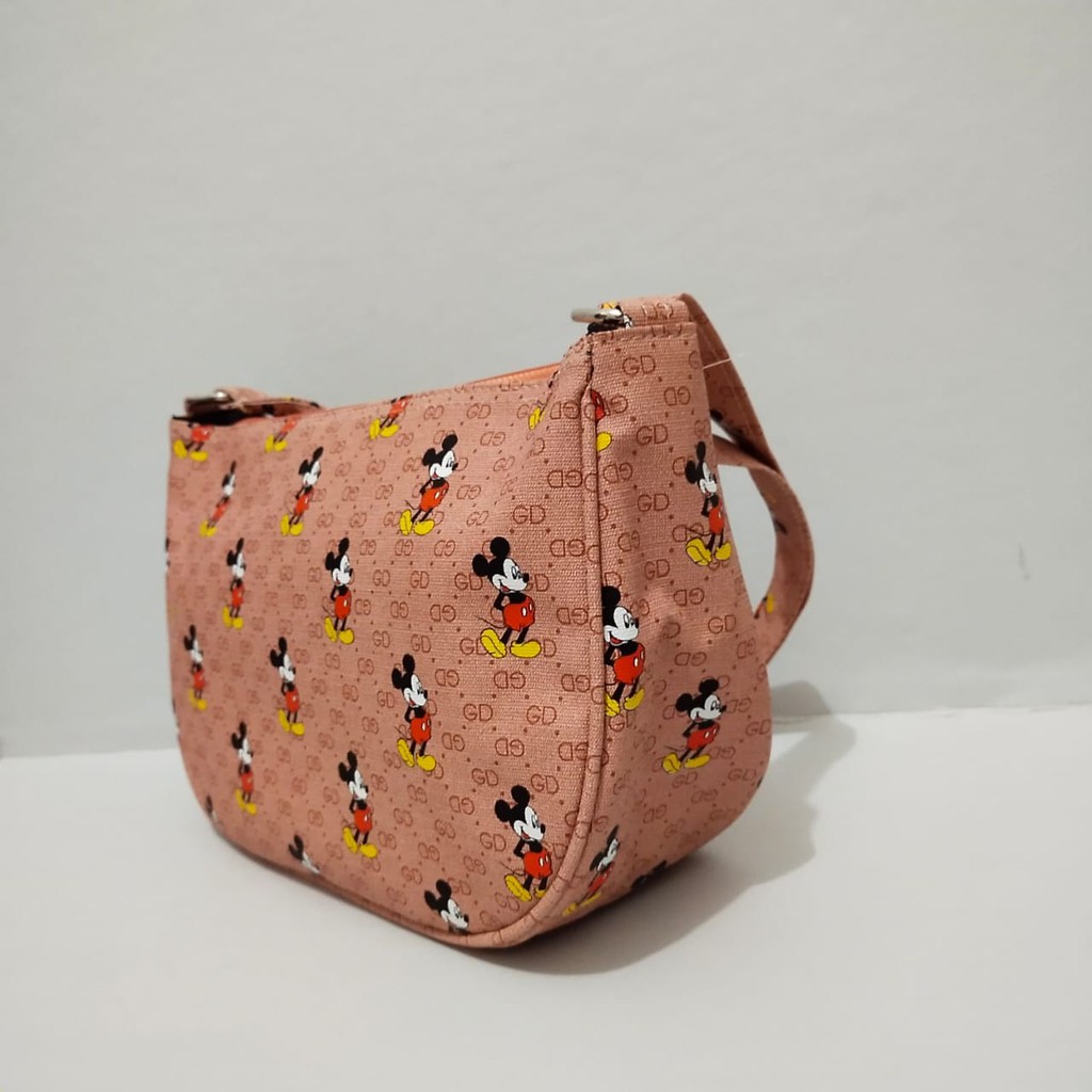 Tas Wanita Kulit Sintetis Fashion Terbaru Handbag Motif Remaja Trendy Tas Tangan Tali Panjang Murah