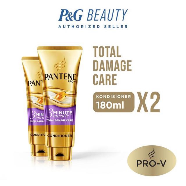 Pantene Conditioner 3 Minutes Miracle Quantum 180ml x2 [P&G] Total Damage Care