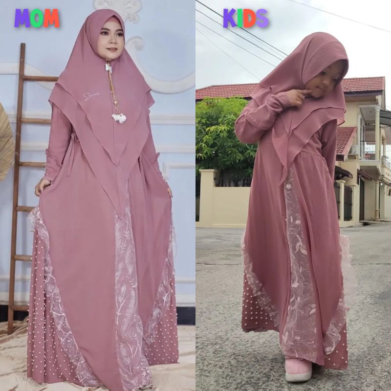 OPHELIA ROSEGOLD / ORIGINAL BY SEINAA HIJAB / SET KHIMAR
