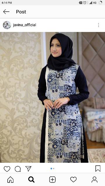 Samia Navy By Javina Official Javina Id Gamis Cantik Abaya Cantik Javina Gamis Batik Muslimah Shopee Indonesia