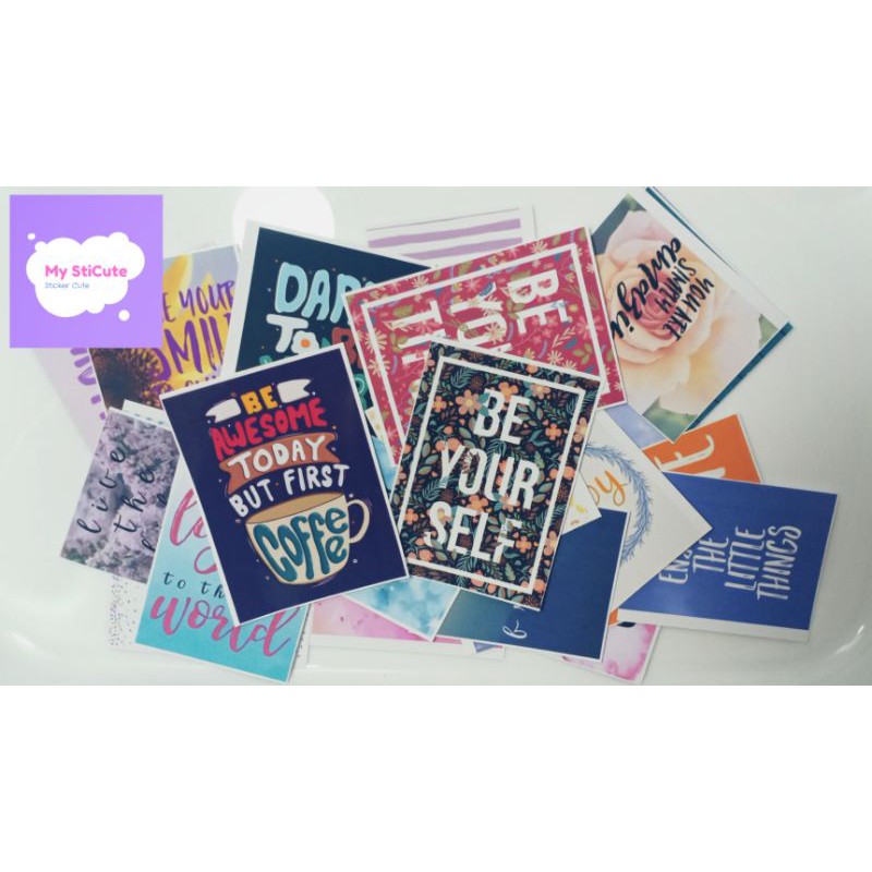 

(Beli 1 gratis 1)Stiker kata-kata Sticker kata-kata My StiCute sticker cute kata-kata sticker kata-kata semangat(beautiful,be brave,be your self,dll)