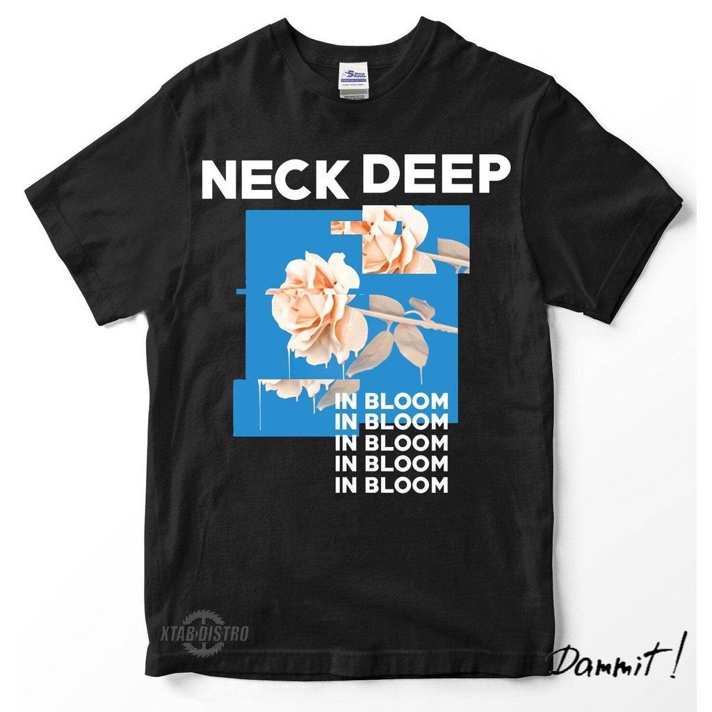 KAOS BAND NECK DEEP IN BLOOM - KAOS BAND PREMIUM - HITAM - S, M, L, XL, XXL.