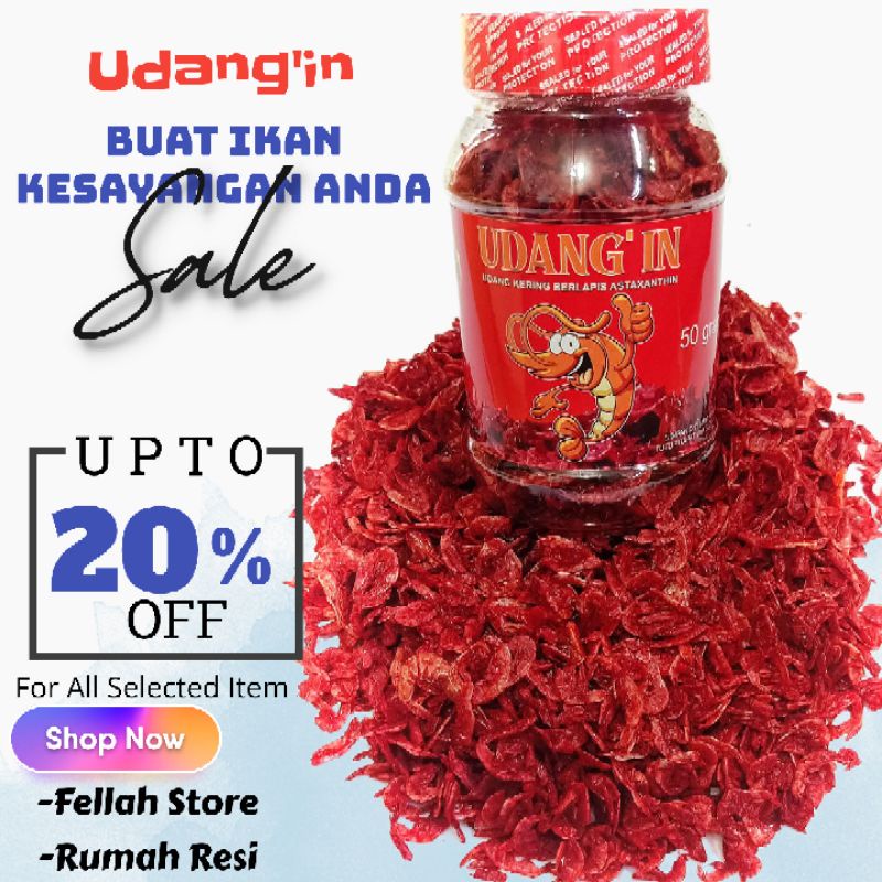 Pakan Ikan chana Udang Kemasan Udang Kemasan Buat Pakan Ikan Hias chana louhan arwana