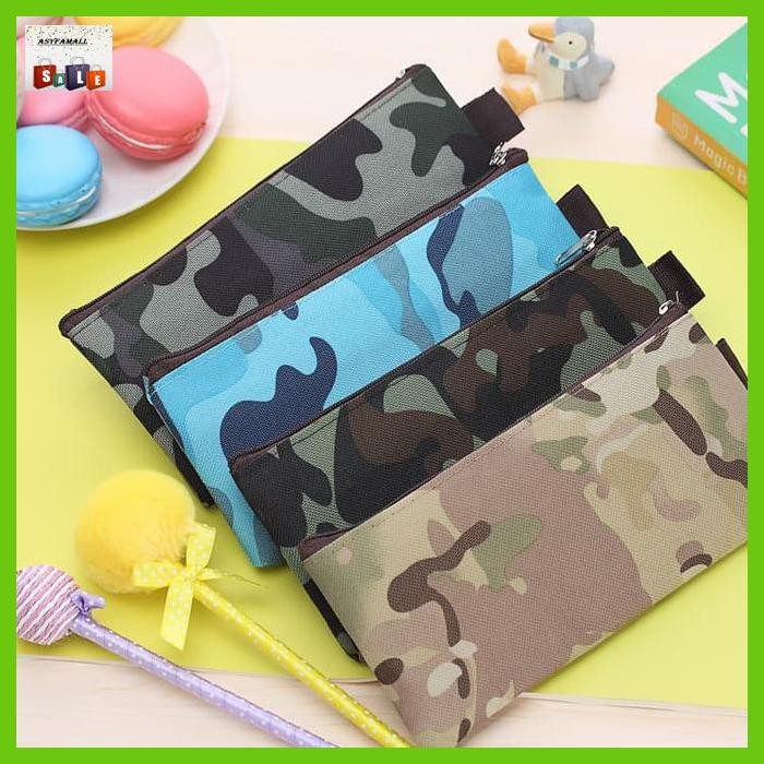 

Silutala- Tp0043 Tempat Pensil Army Pattern - Hijau Abu -Ori.