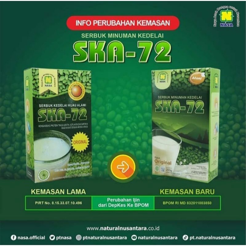 

New Skao SKA-72 Serbuk Kedelai Alami NASA BPOM Susu Penggemuk Badan Terlaris