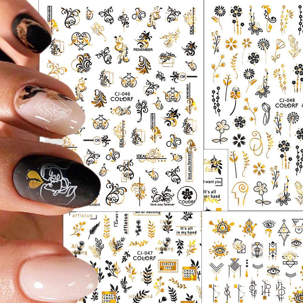 Preva Stiker Kuku New Manicure Tips Daun