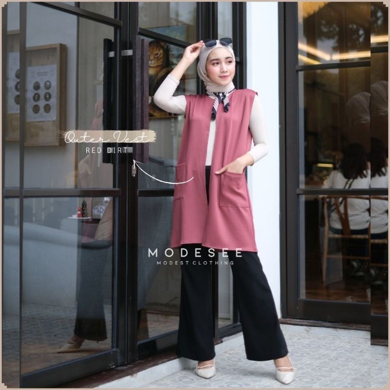 OUTER VEST ROMPI WANITA ROMPI KERJA MUSLIMAH