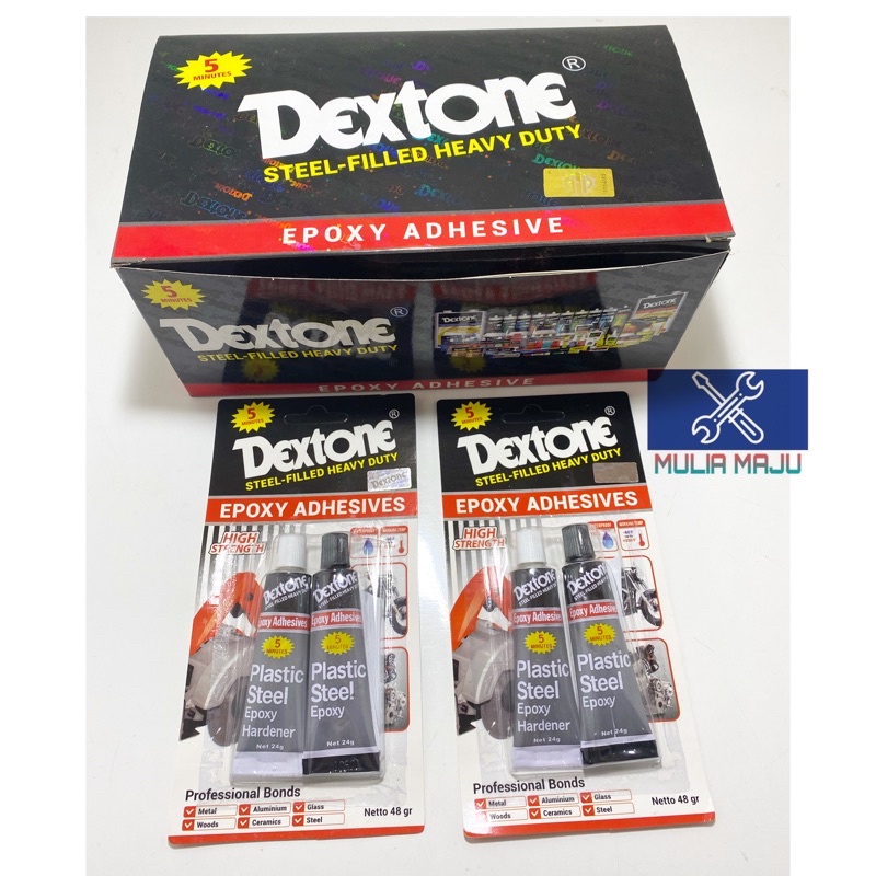 

lem dextone 5menit 48gram asli/ Lem Waterproof kuat haevuduty dextone