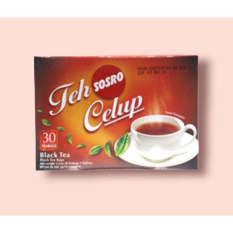 

sosro teh celup black tea 30's
