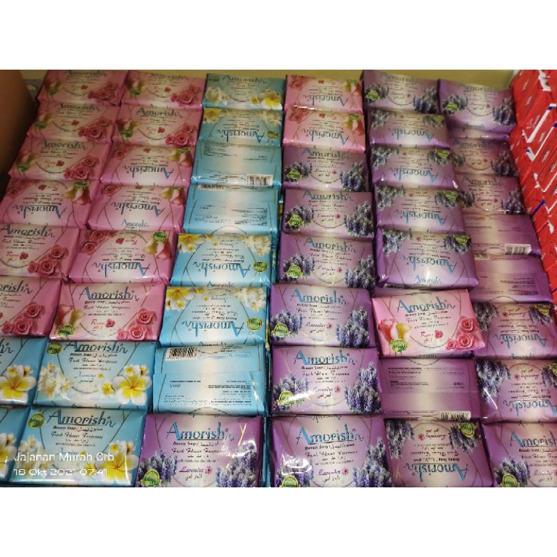 sabun batang amorish 6 pcs