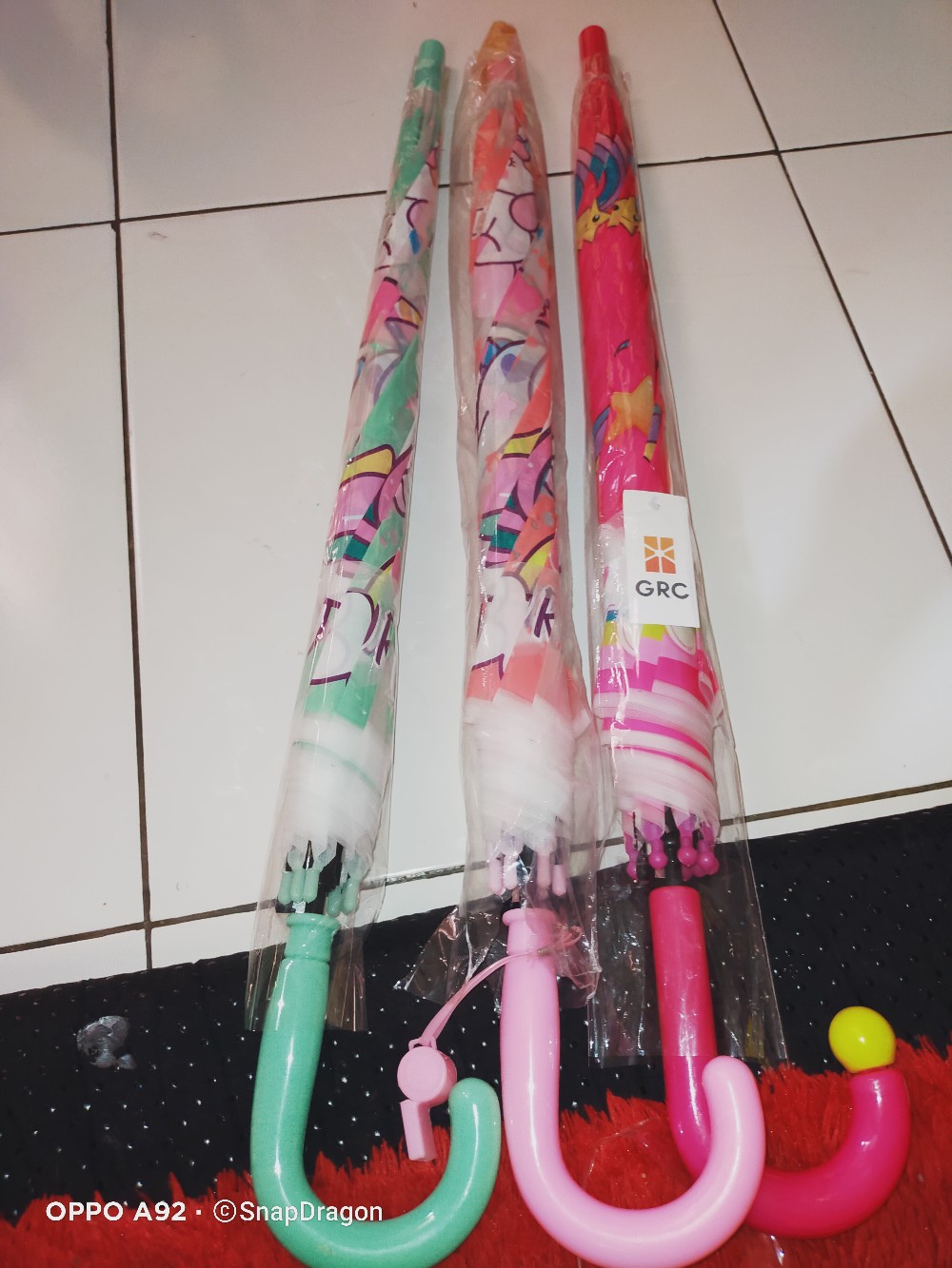 Payung Anak/ Payung Tongkat/ Payung Motif Unicorn Doff